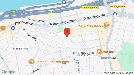 Kontorslokaler att hyra i Göteborg Centrum - kort over placeringen