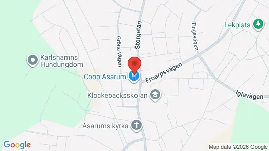 Lagerlokaler att hyra i Karlshamn - kort over placeringen