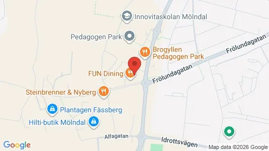Kontorslokaler att hyra i Mölndal - kort over placeringen