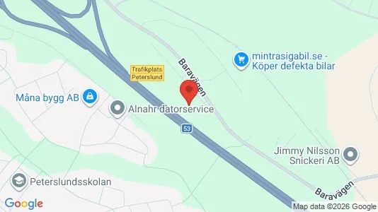 Industrilokaler att hyra i Oxelösund - kort over placeringen