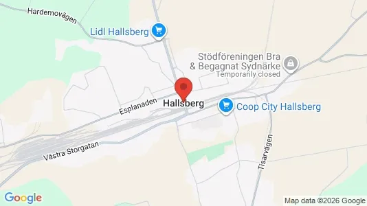 Affärslokaler att hyra i Hallsberg - Bild från Google Street View