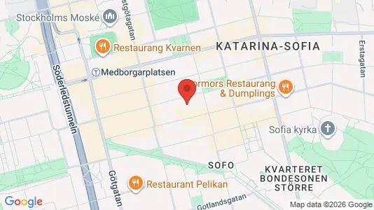 Kontorslokaler att hyra i Södermalm - kort over placeringen