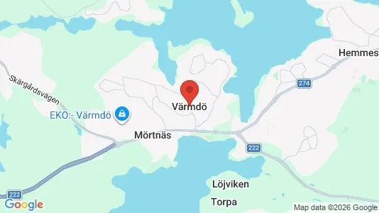 Restauranglokaler att hyra i Värmdö - kort over placeringen