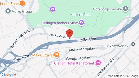 Industrilokaler att hyra i Lundby - kort over placeringen