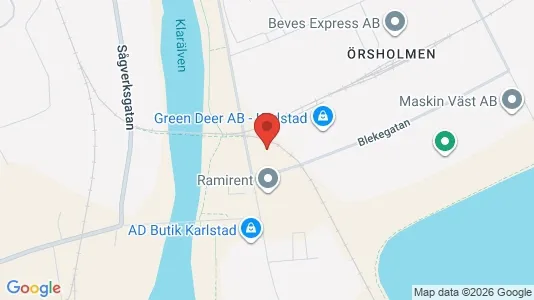 Kontorslokaler att hyra i Karlstad - kort over placeringen