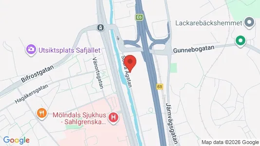 Kontorslokaler att hyra i Mölndal - kort over placeringen
