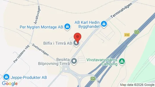 Industrilokaler att hyra i Timrå - kort over placeringen