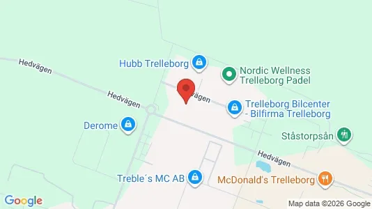 Affärslokaler att hyra i Trelleborg - kort over placeringen