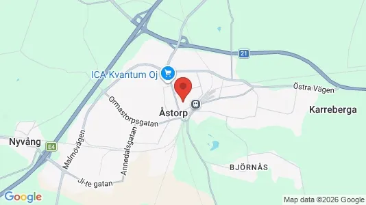 Affärslokaler att hyra i Åstorp - Bild från Google Street View