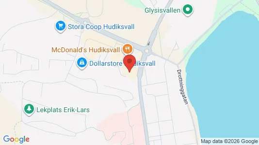 Industrilokaler att hyra i Hudiksvall - kort over placeringen