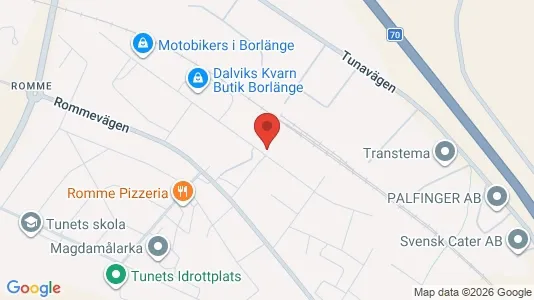 Lagerlokaler att hyra i Borlänge - kort over placeringen