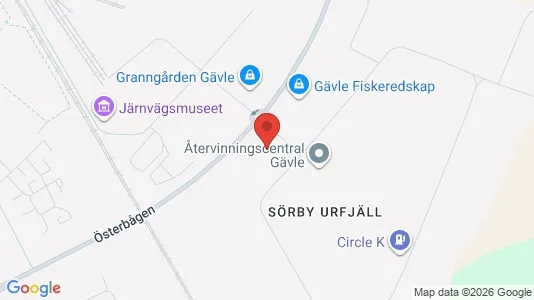 Kontorslokaler att hyra i Gävle - kort over placeringen