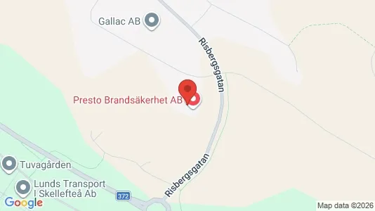 Kontorslokaler att hyra i Skellefteå - kort over placeringen