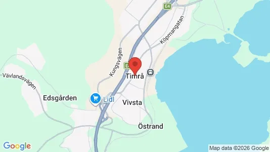 Kontorslokaler att hyra i Timrå - kort over placeringen