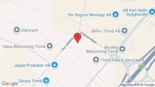 Industrilokaler att hyra i Timrå - kort over placeringen