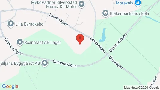 Kontorslokaler att hyra i Mora - kort over placeringen