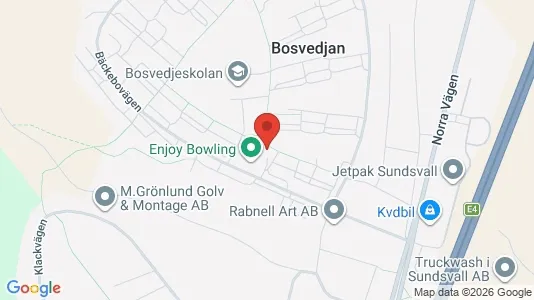 Kontorslokaler att hyra i Sundsvall - kort over placeringen