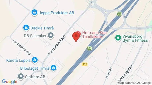 Kontorslokaler att hyra i Timrå - kort over placeringen