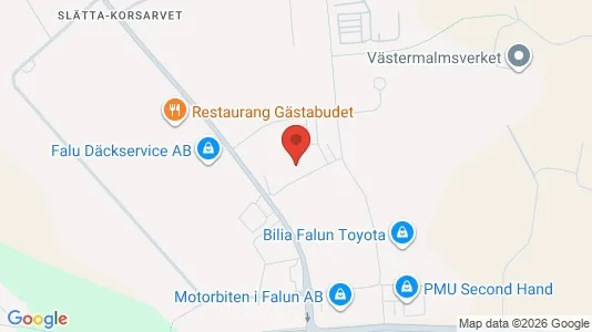 Kontorslokaler att hyra i Falun - kort over placeringen