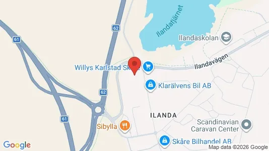 Kontorslokaler att hyra i Karlstad - kort over placeringen