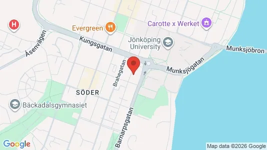 Kontorslokaler att hyra i Jönköping - kort over placeringen