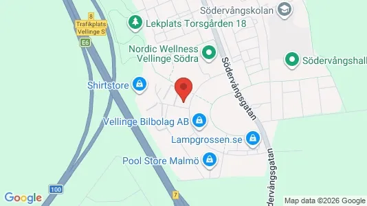 Lagerlokaler att hyra i Vellinge - kort over placeringen