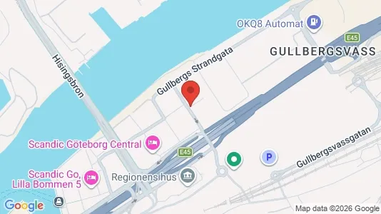 Kontorslokaler att hyra i Göteborg Centrum - kort over placeringen