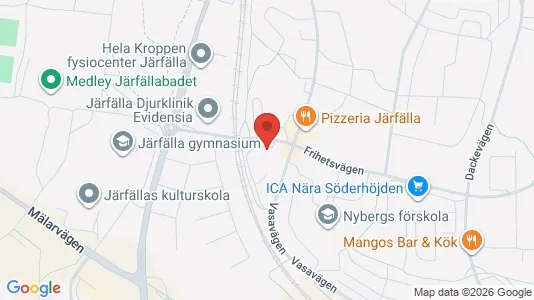 Kontorslokaler att hyra i Järfälla - kort over placeringen