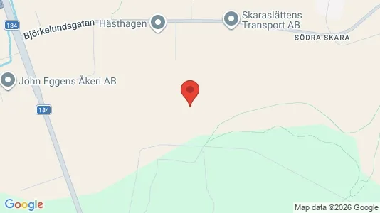Affärslokaler att hyra i Skara - kort over placeringen