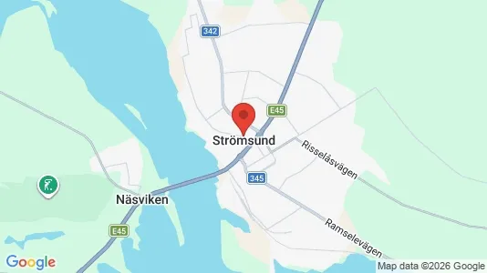 Affärslokaler till försäljning i Strömsund - kort over placeringen