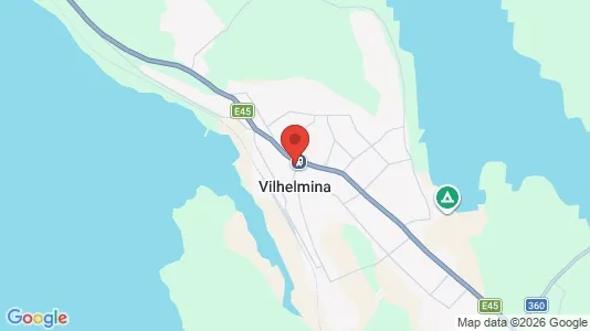 Affärslokaler till försäljning i Vilhelmina - kort over placeringen
