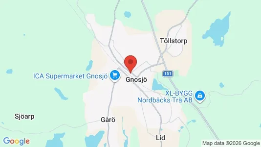 Lagerlokaler till försäljning i Gnosjö - kort over placeringen