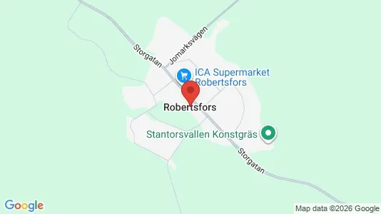 Affärslokaler till försäljning i Robertsfors - kort over placeringen