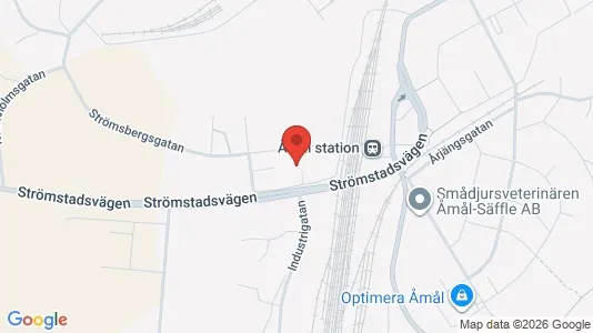 Bostadsfastigheter till försäljning i Åmål - kort over placeringen