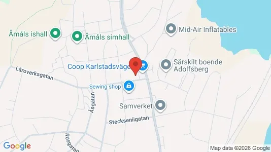 Bostadsfastigheter till försäljning i Åmål - kort over placeringen