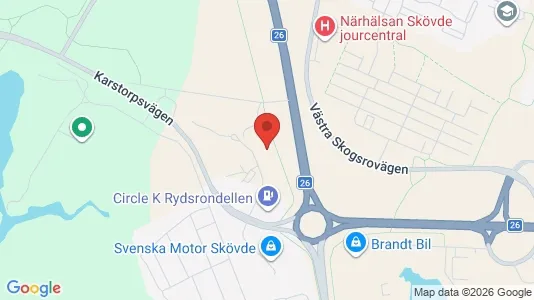 Affärslokaler till försäljning i Skövde - kort over placeringen