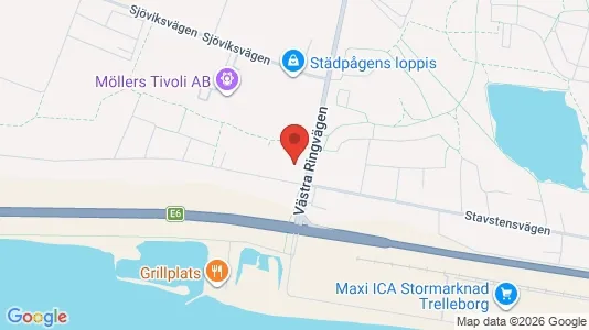 Affärslokaler till försäljning i Trelleborg - kort over placeringen