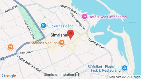 Affärslokaler till försäljning i Simrishamn - kort over placeringen