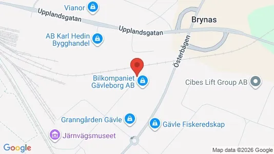 Affärslokaler till försäljning i Gävle - kort over placeringen