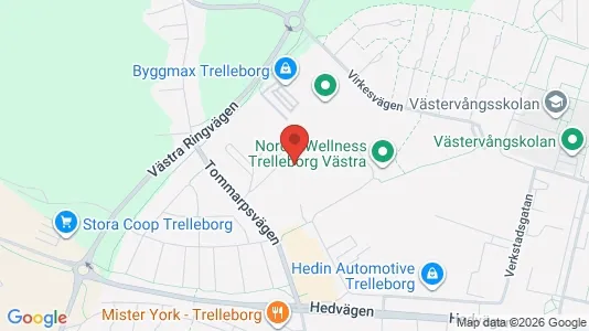 Affärslokaler till försäljning i Trelleborg - kort over placeringen