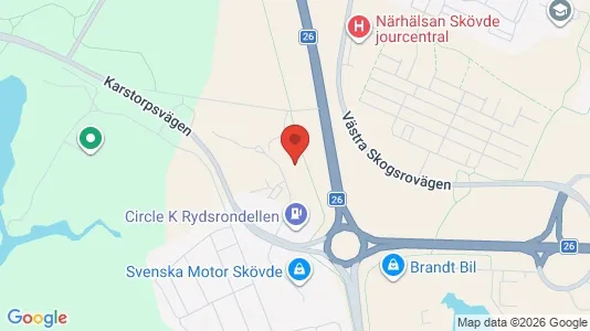 Affärslokaler till försäljning i Skövde - kort over placeringen