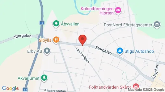 Affärslokaler att hyra i Klippan - Bild från Google Street View