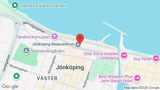 Kontorslokaler att hyra i Jönköping - kort over placeringen