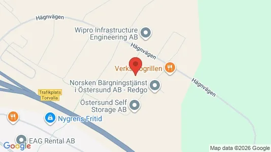 Affärslokaler till försäljning i Östersund - kort over placeringen