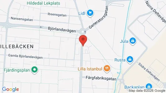 Lagerlokaler att hyra i Lundby - kort over placeringen
