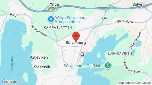 Industrilokaler att hyra i Sölvesborg - kort over placeringen