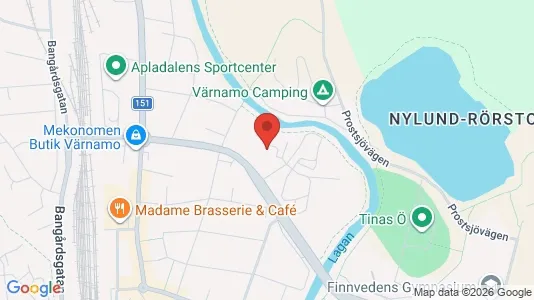 Kontorslokaler att hyra i Värnamo - kort over placeringen