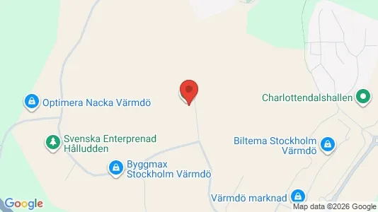 Kontorslokaler att hyra i Värmdö - kort over placeringen