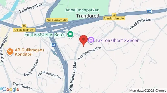Kontorslokaler att hyra i Borås - kort over placeringen