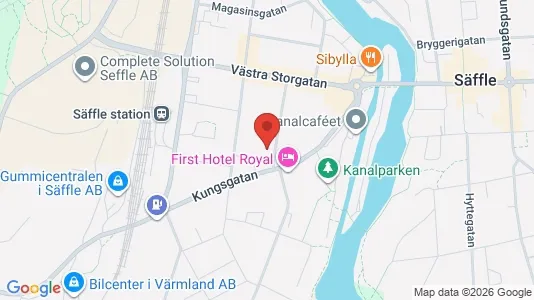 Affärslokaler att hyra i Säffle - kort over placeringen